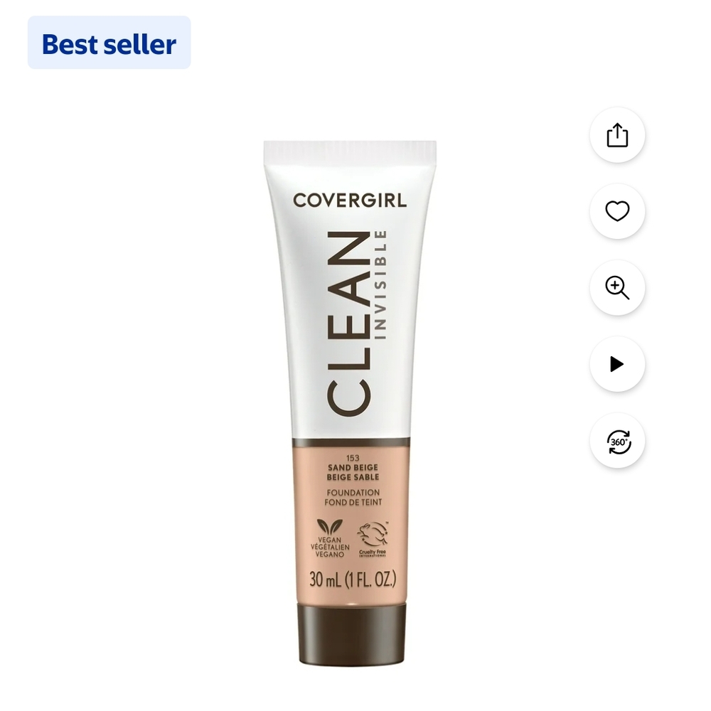 Covergirl Clean Invisible Foundation - Sand Beige